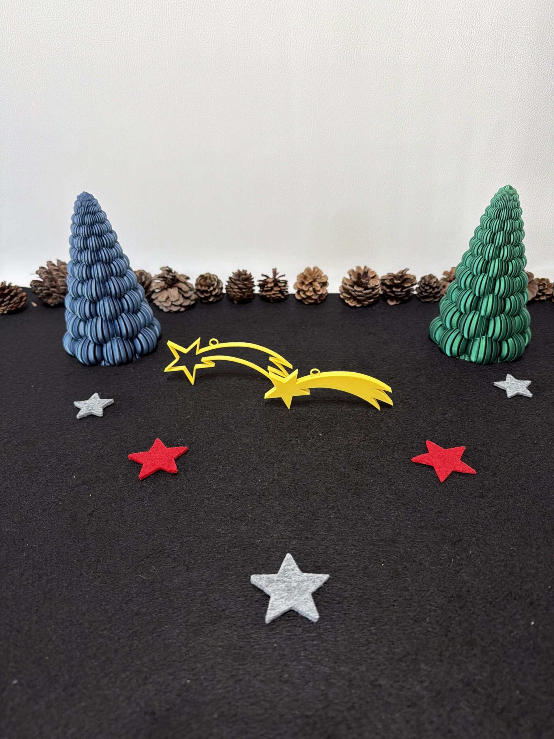 Sternschnuppe Weihnachtsanhänger 2er Set