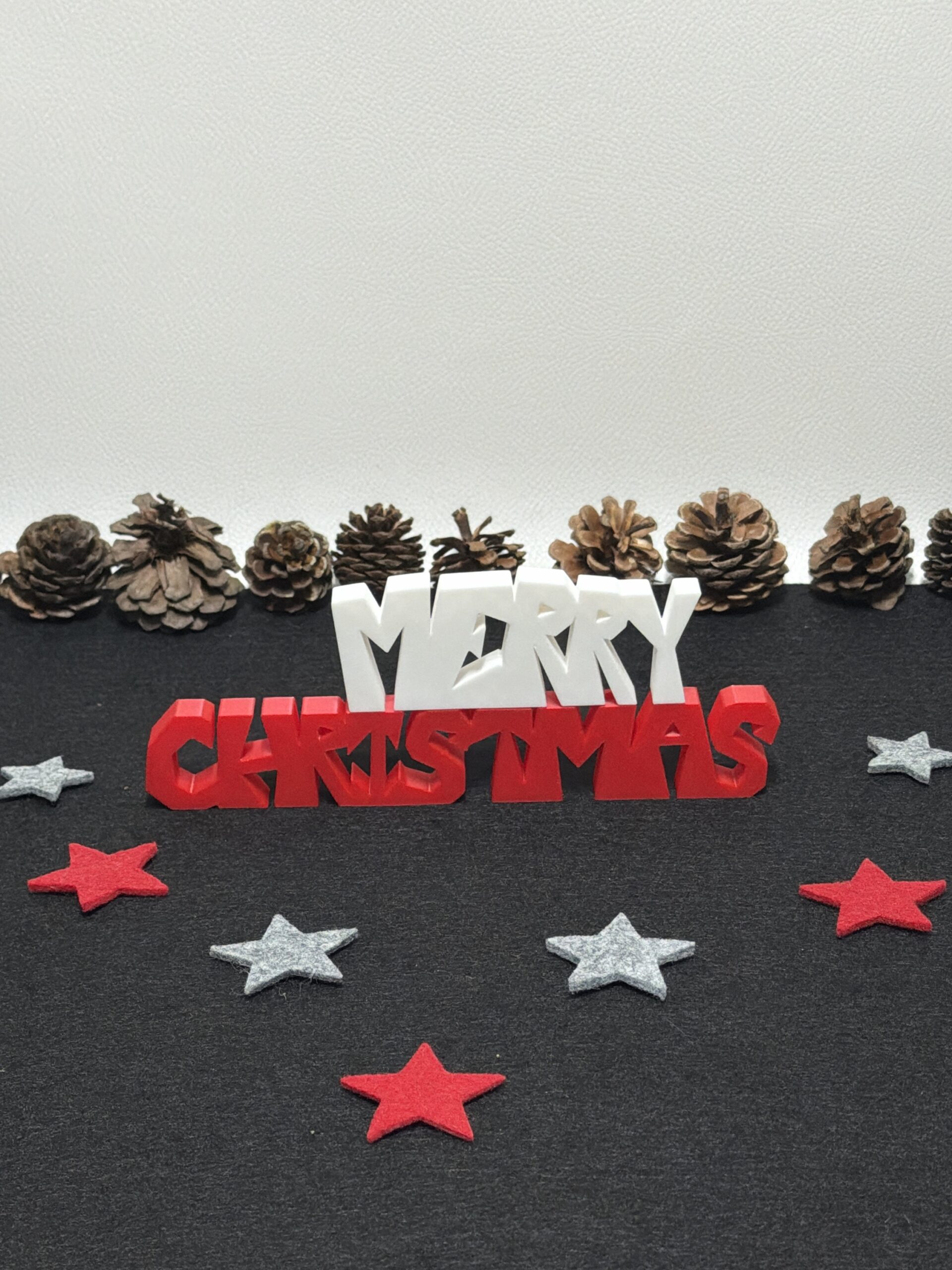 „Merry Christmas“ Schriftzug – zweiteilig & zweifarbig