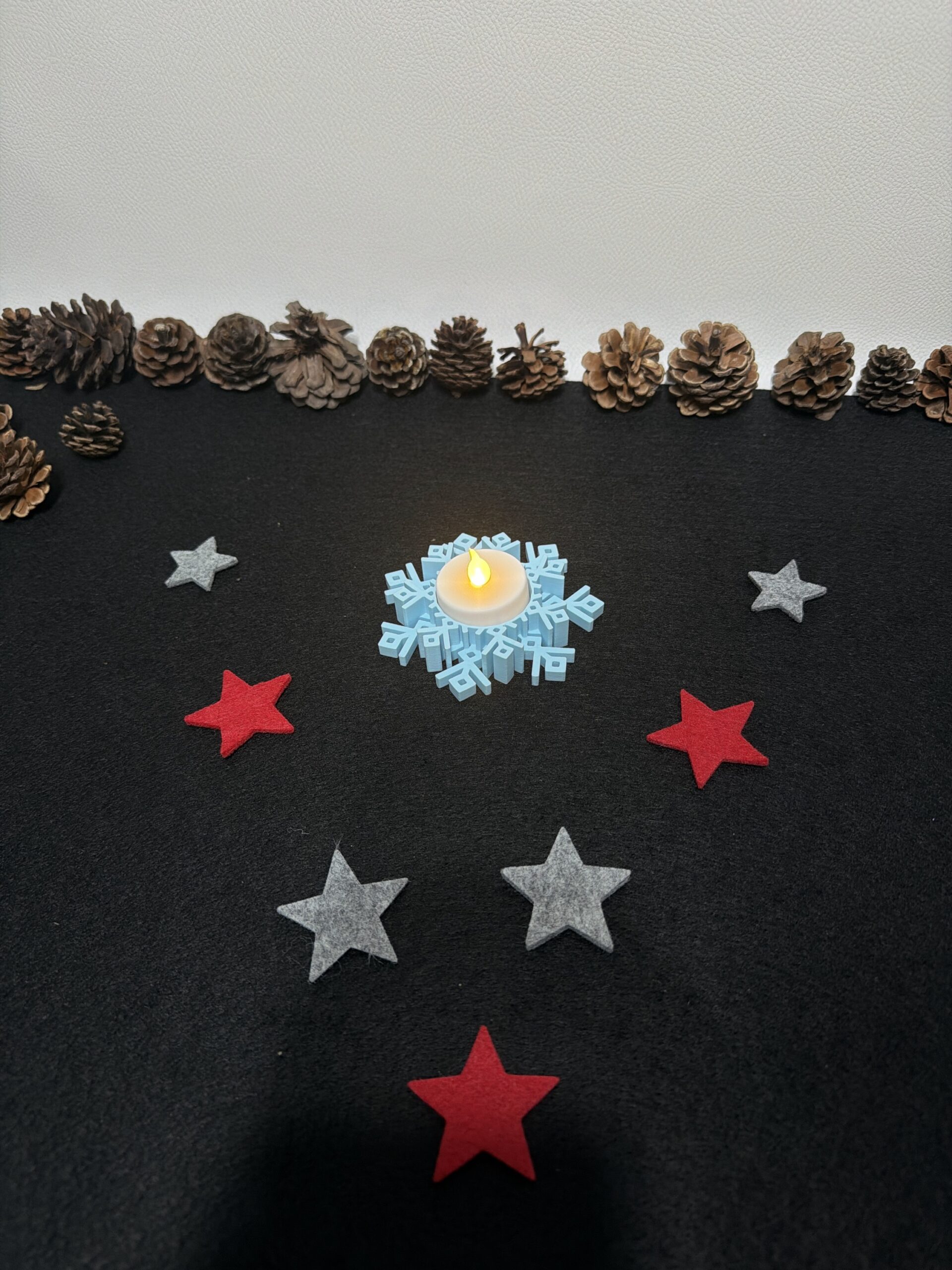 Teelichthalter „Schneeflocke“ Variante 1 - vers. Ausführungen – Bild 3