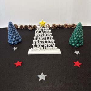 Schrift-Weihnachtsbaum mit Stern