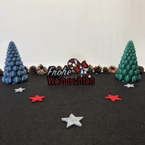 „Frohe Weihnachten“-Schild – festliche Deko in Schwarz, Rot & Weiß mit Zuckerstange