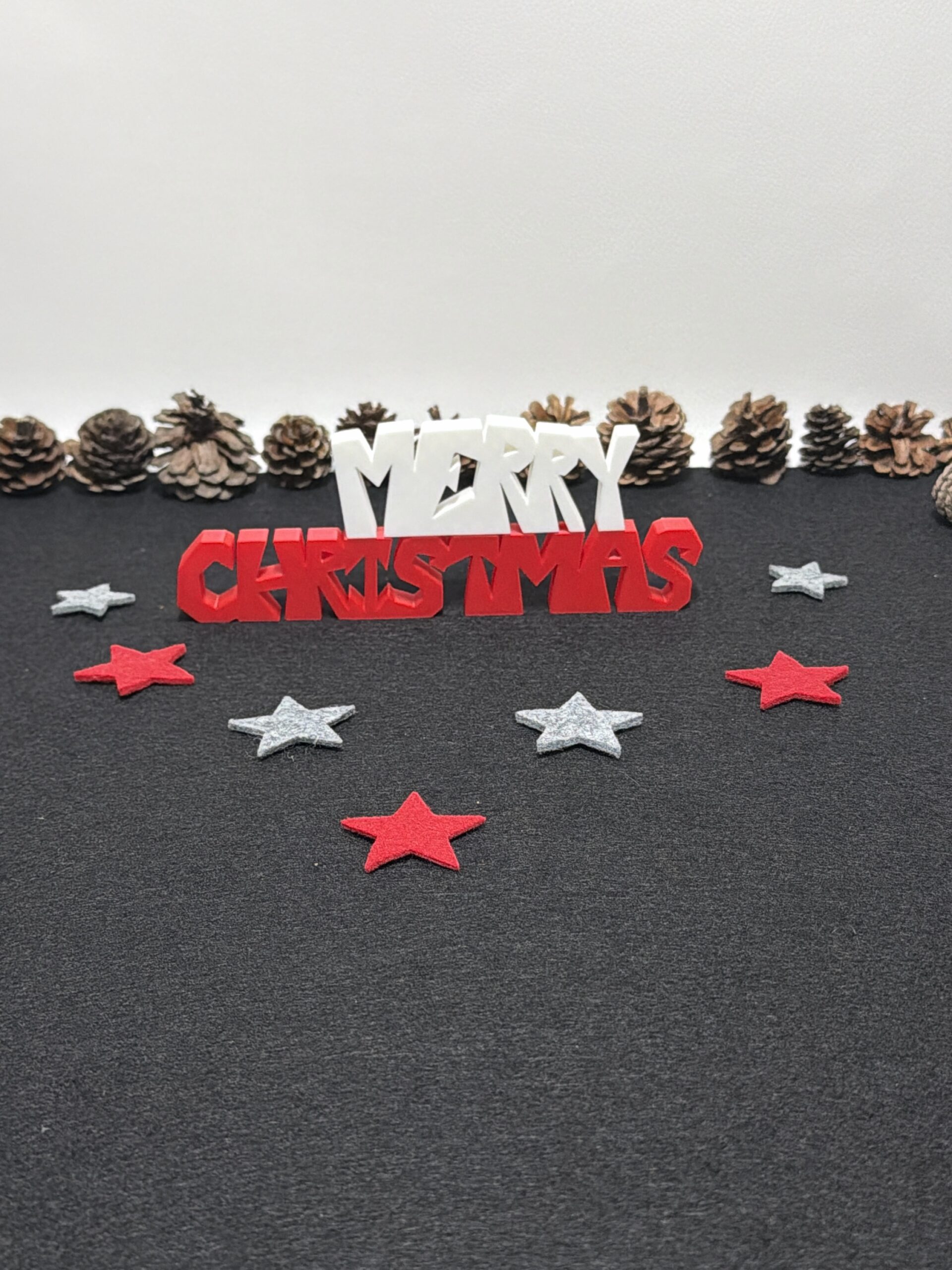 „Merry Christmas“ Schriftzug – zweiteilig & zweifarbig – Bild 2