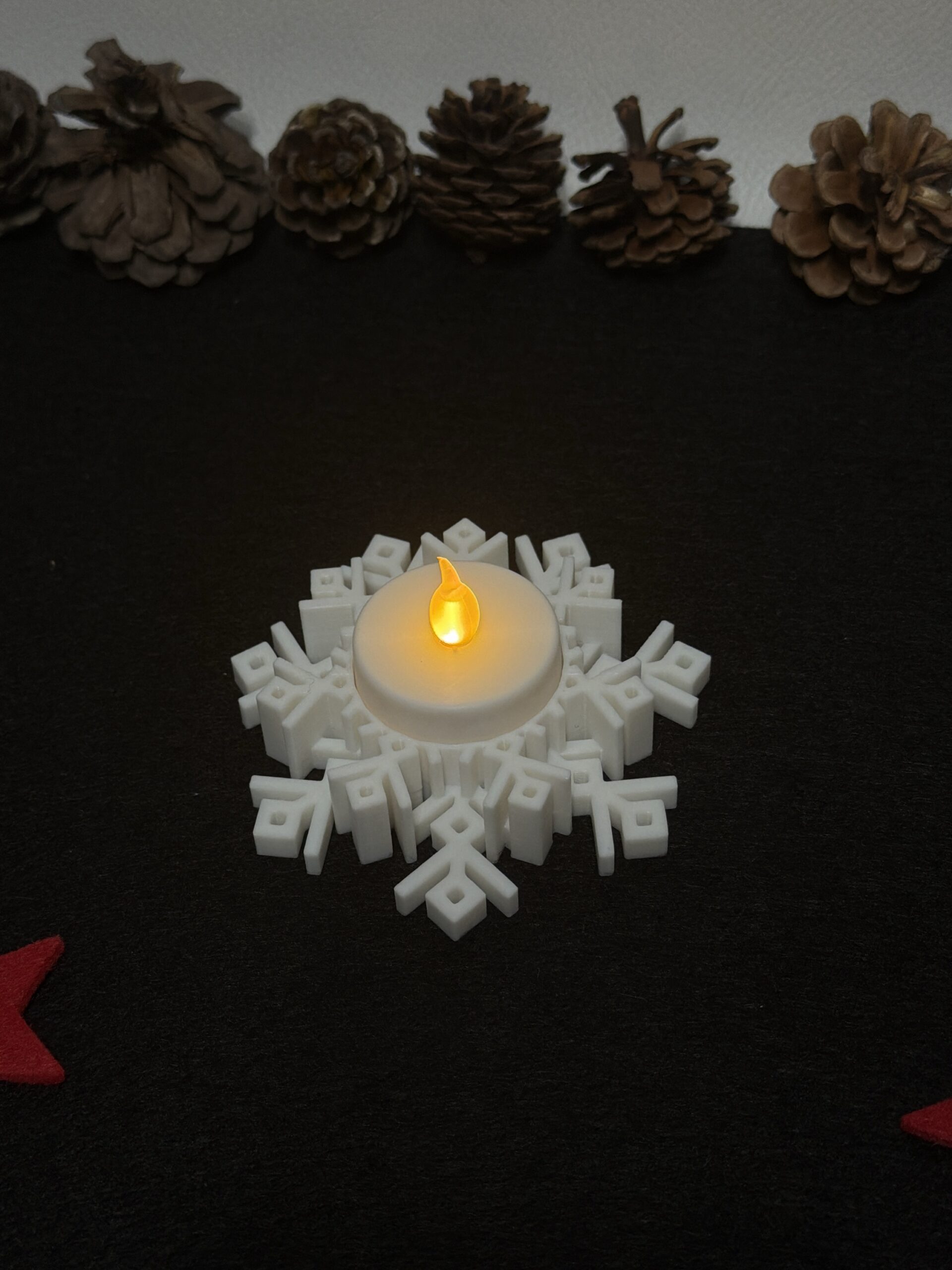 Teelichthalter „Schneeflocke“ Variante 1 - vers. Ausführungen – Bild 2
