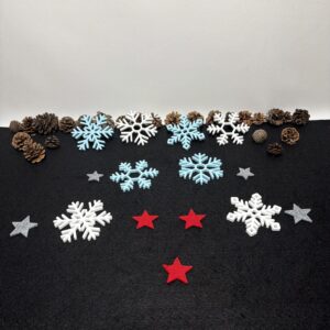 kleine Deko-Schneeflocken 4er-Set