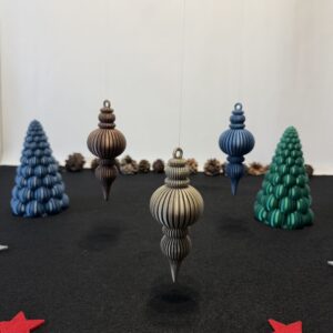 elegante Weihnachtsbaum Anhänger in 5 edlen Farben