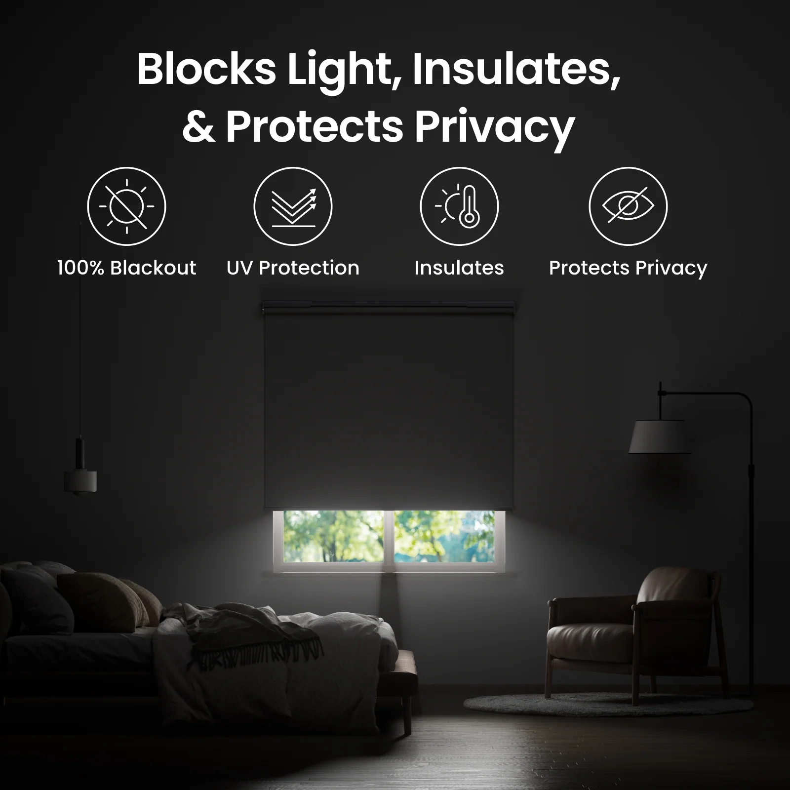 SwitchBot Roller Shade smarter elektronischer Rollo weiß Größe L – Bild 3