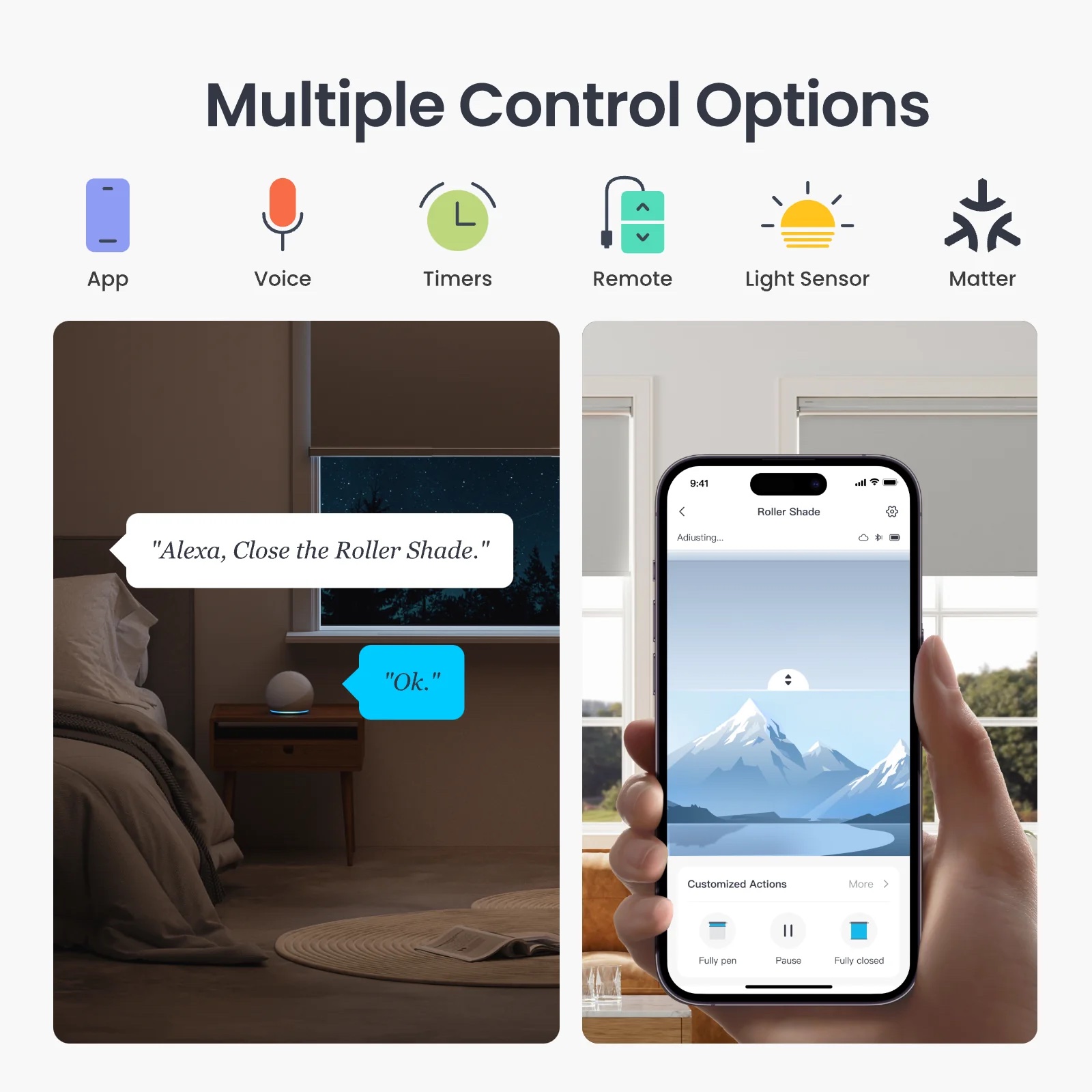 SwitchBot Roller Shade smarter elektronischer Rollo weiß Größe L – Bild 5