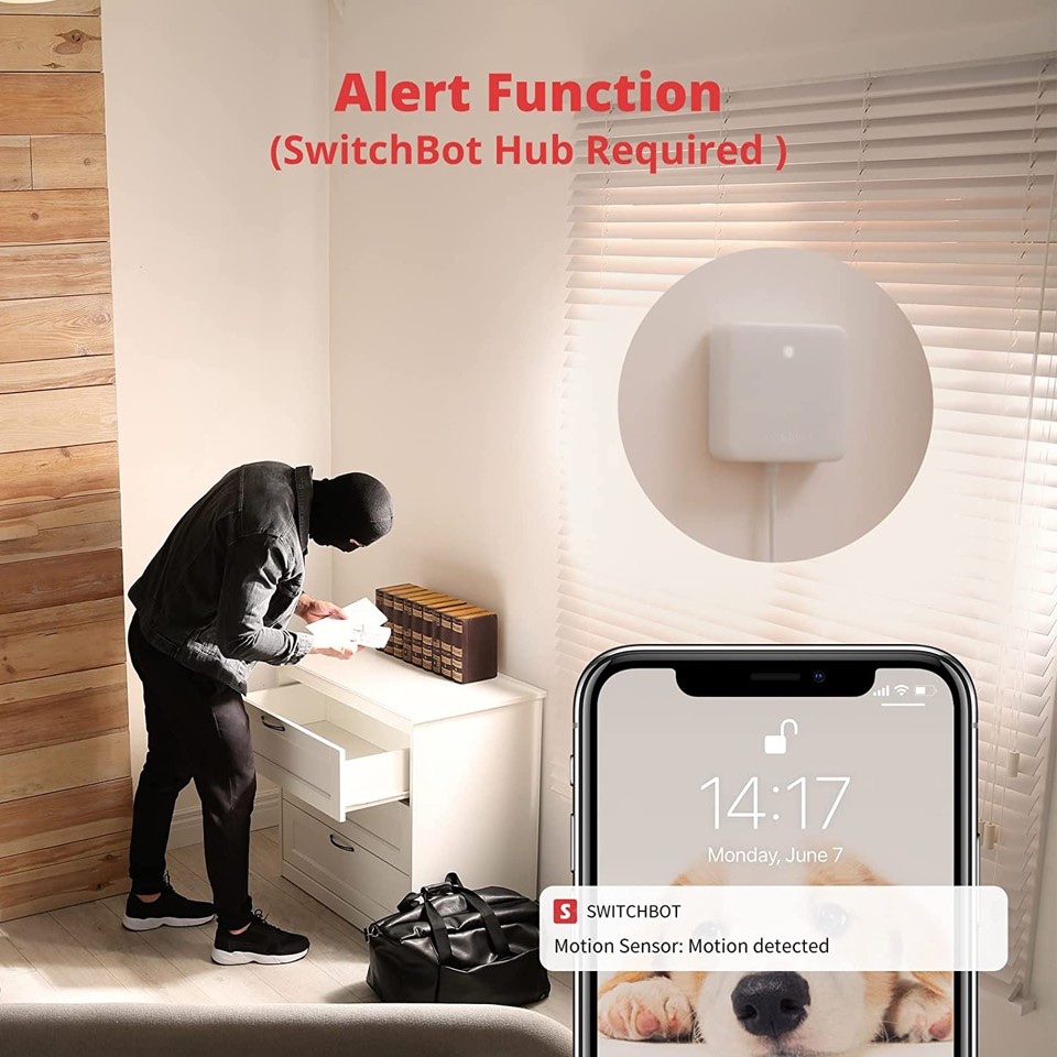 SwitchBot Motion Sensor Smarter Bewegungsmelder weiß – Bild 5
